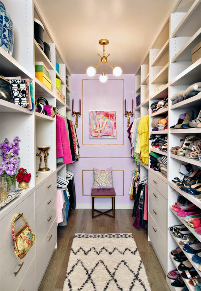 Mimosa Lane Walk In Closet in Lilac and Gold