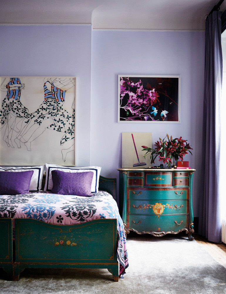 rebel-with-a-cause-at-home-with-pamela-bell-of-prinkshop-blue-and-purple-bedroom