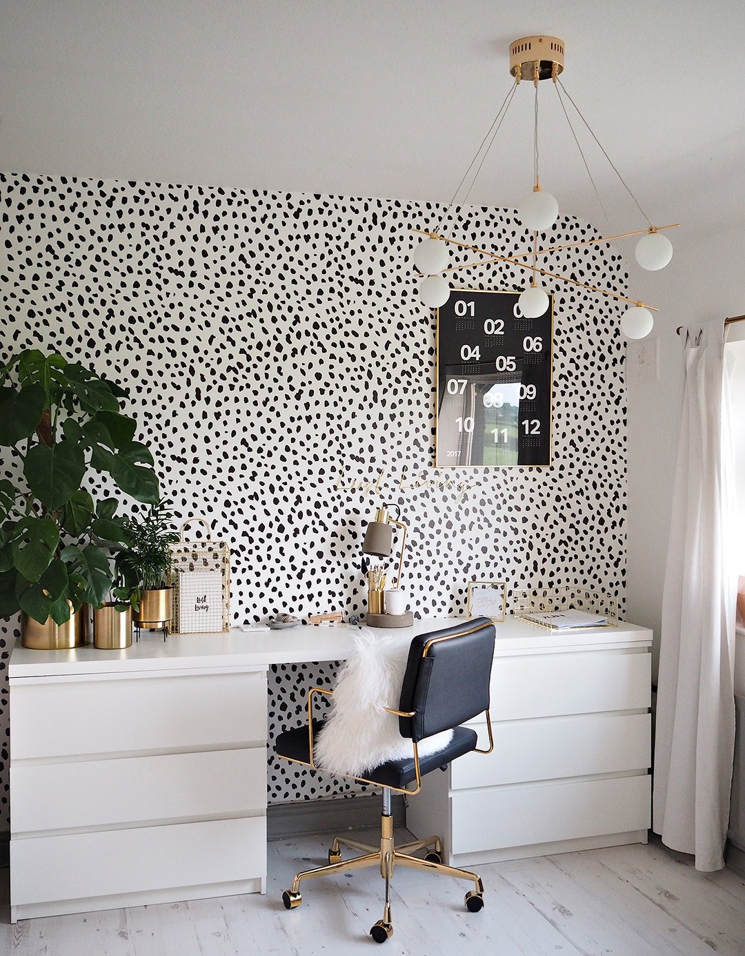 Olivia Lust Living Home Office Gold Black and White