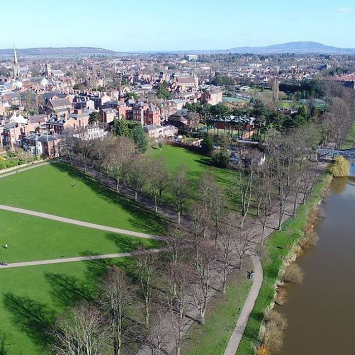 Shrewsbury via drone