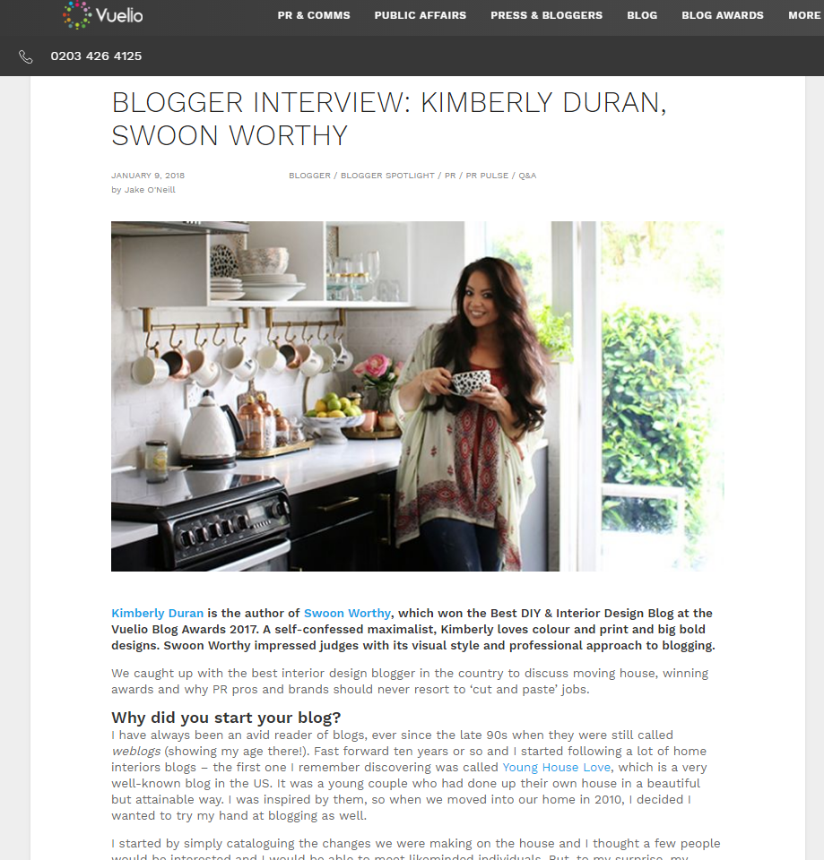 Blogger Interview Kimberly Duran Swoon Worthy Vuelio