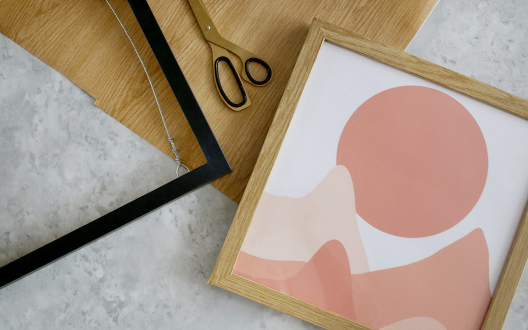 DIY: How to Upcycle a Plain Picture Frame into a “Wood” Frame